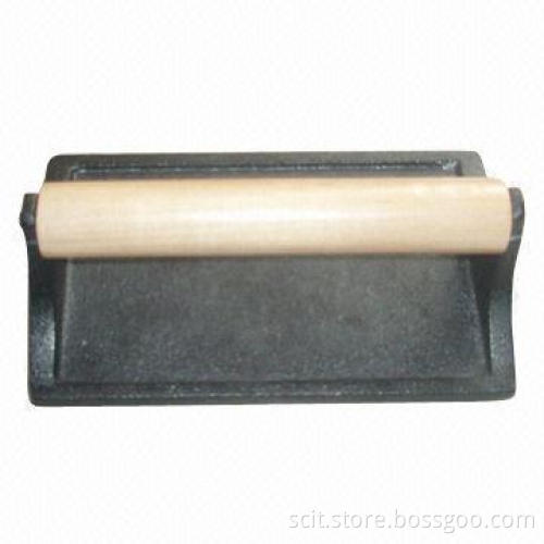 Cast Iron Meat Press for Germany Market, 20*10cm Size, Vegetable Oil